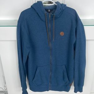 Volcom blue zip up hoody
